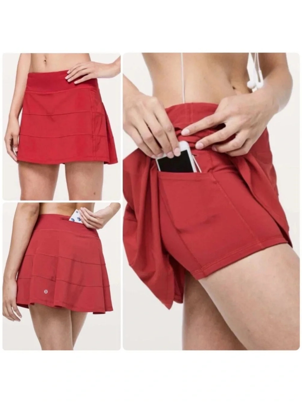 lululemon athletica Red Pace Rival Skirt- 12